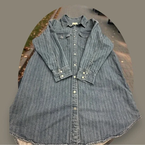 Universal Thread Denim Shirt Dress/Cardigan. Size:XL - Picture 4 of 12